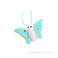 Lindo juguete para mascotas con forma de mariposa, alas de papel, hierba gatera